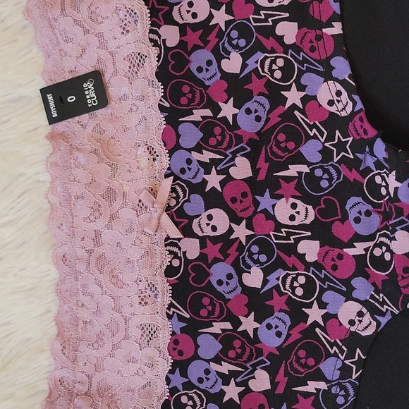 torrid Other - NWT Torrid Skull Boyshort wide lace panty size 0